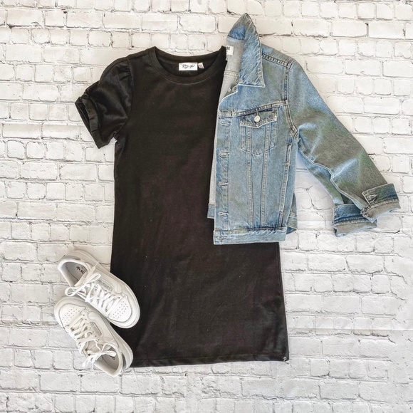 Black T-Shirt Dress - Picture 1 of 5
